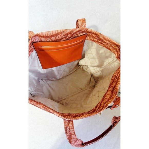 Michael Kors Womens Deep‎ Orange The Michael Large Animal Print Logo Tote… - Picture 5 of 9
